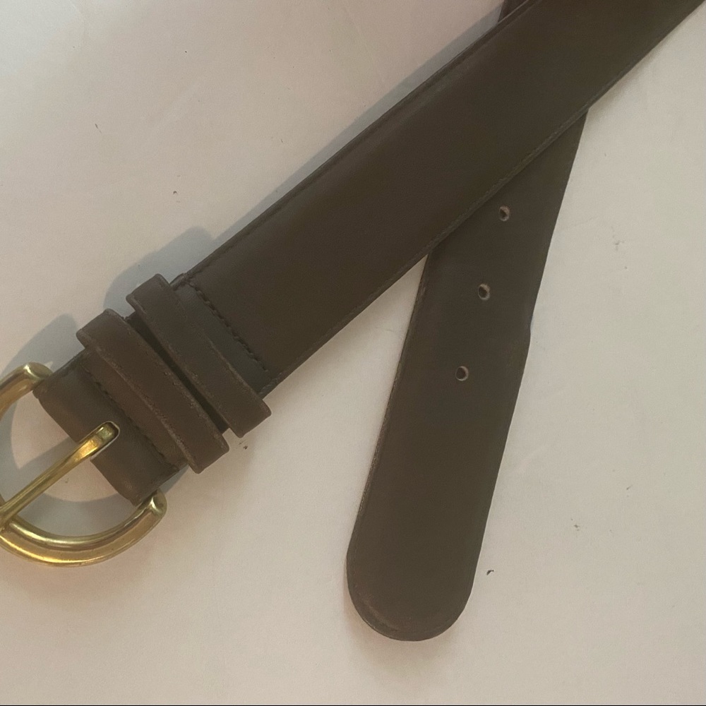 Coach Vintage Leather Belt Taupe S